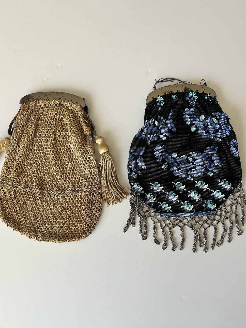 2 antique purses in need of repair.